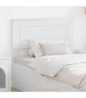 vidaXL Headboard Gloss White Engineered wood
