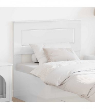 vidaXL Headboard Gloss White Engineered wood