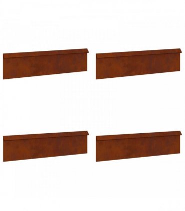 vidaXL Snail Fences 8 pcs Rusty Weathering Steel