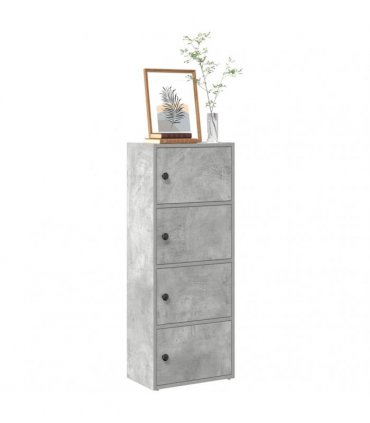 vidaXL Bookcase Concrete Grey 40x24x102 cm Engineered Wood