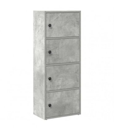 vidaXL Bookcase Concrete Grey 40x24x102 cm Engineered Wood