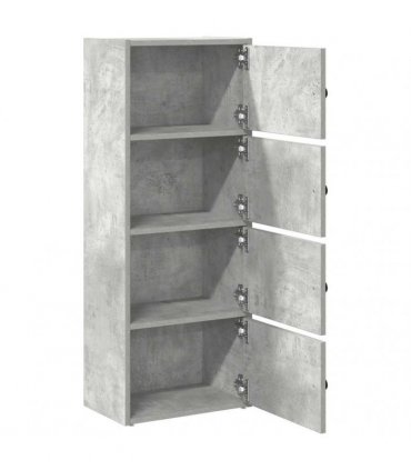 vidaXL Bookcase Concrete Grey 40x24x102 cm Engineered Wood
