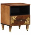 vidaXL Bedside Cabinet Honey Brown 40 x 33 x 46 cm Solid Mango Wood
