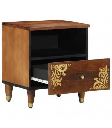 vidaXL Bedside Cabinet Honey Brown 40 x 33 x 46 cm Solid Mango Wood