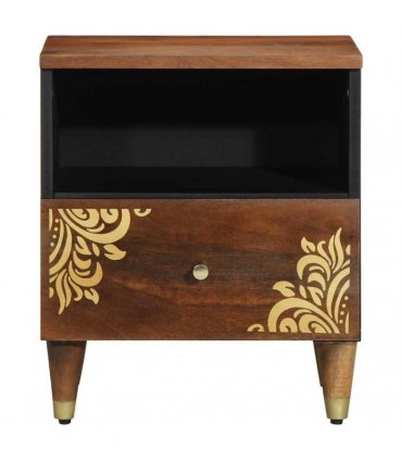 vidaXL Bedside Cabinet Honey Brown 40 x 33 x 46 cm Solid Mango Wood