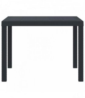 vidaXL Garden Table Anthracite 100 x 100 x 73 cm Poly Rattan