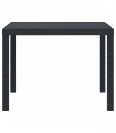 vidaXL Garden Table Anthracite 100 x 100 x 73 cm Poly Rattan