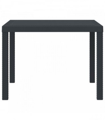 vidaXL Garden Table Anthracite 100 x 100 x 73 cm Poly Rattan