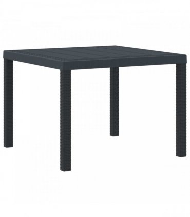 vidaXL Garden Table Anthracite 100 x 100 x 73 cm Poly Rattan