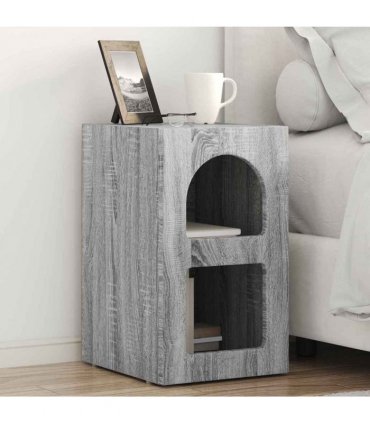 vidaXL Bedside Table ELST 2 pcs Grey Sonoma 29.5 x 33.5 x 50 cm