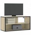 vidaXL TV Cabinet Sonoma Oak 80x31x39.5 cm Engineered Wood and Metal