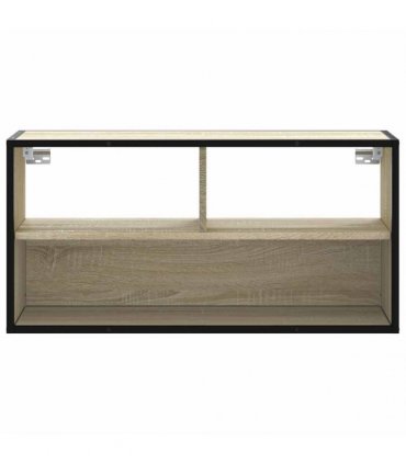 vidaXL TV Cabinet Sonoma Oak 80x31x39.5 cm Engineered Wood and Metal