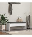 vidaXL Hall Bench with Cushion White 103 x 38 x 40 cm