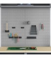 vidaXL Tool Wall Panel 2 pcs Grey 100 x 1 x 80 cm