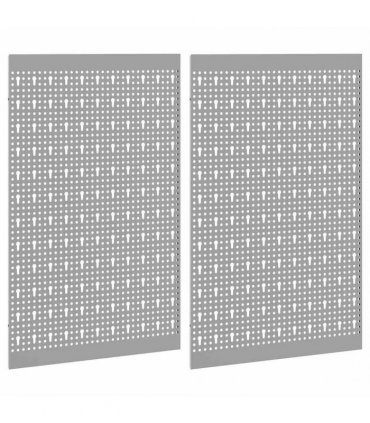 vidaXL Tool Wall Panel 2 pcs Grey 100 x 1 x 80 cm