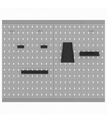 vidaXL Tool Wall Panel 2 pcs Grey 100 x 1 x 80 cm