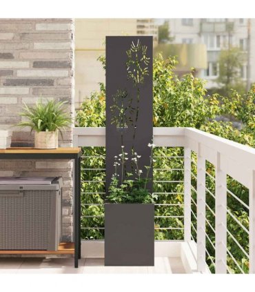 vidaXL Garden Privacy Screen Black 32 x 150 cm Cold-rolled steel
