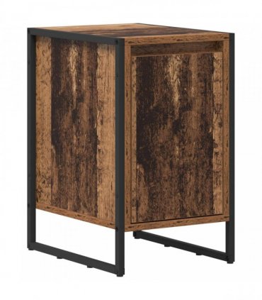 vidaXL Bedside Table Old Wood 39.5 x 30 x 50 cm Engineered Wood