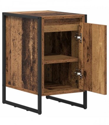 vidaXL Bedside Table Old Wood 39.5 x 30 x 50 cm Engineered Wood