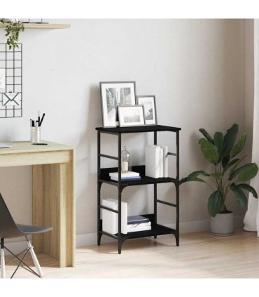 vidaXL Bookshelf Black Oak 50 x 33 x 82 cm Engineered Wood