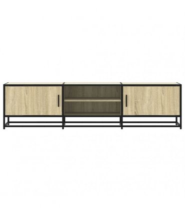 vidaXL TV Cabinet Sonoma Oak 160x35x41 cm Engineered Wood and Metal