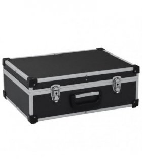 vidaXL Tool Suitcase 46x33x16 cm Black Aluminium