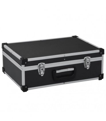vidaXL Tool Suitcase 46x33x16 cm Black Aluminium
