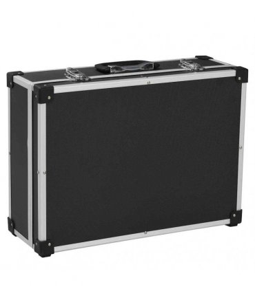 vidaXL Tool Suitcase 46x33x16 cm Black Aluminium