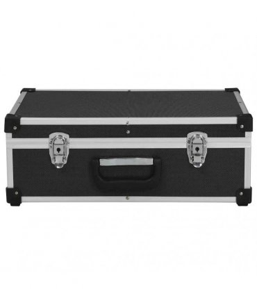 vidaXL Tool Suitcase 46x33x16 cm Black Aluminium