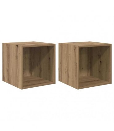 vidaXL Wall Cabinet 2 pcs Artisan Oak 37 x 37 x 37 cm Engineered Wood