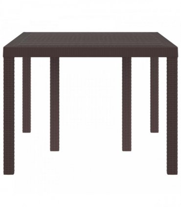 vidaXL Garden Table Brown 150 x 100 x 73 cm Poly Rattan