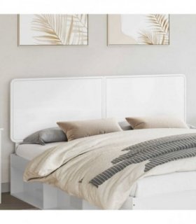 vidaXL Headboard Gloss White Engineered wood