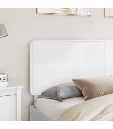 vidaXL Headboard Gloss White Engineered wood