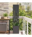 vidaXL Garden Privacy Screen Black 32 x 32 x 150 cm Cold-rolled steel