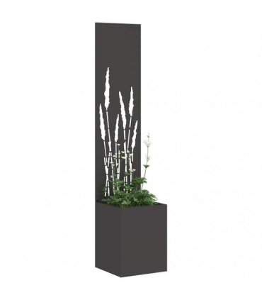 vidaXL Garden Privacy Screen Black 32 x 32 x 150 cm Cold-rolled steel