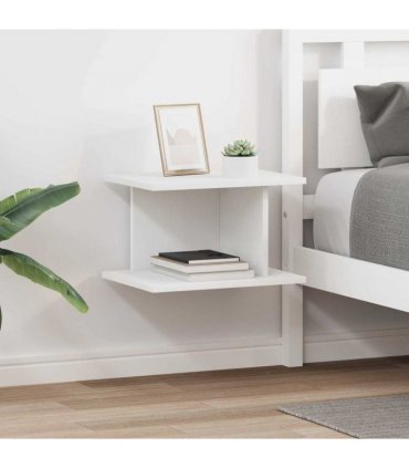 vidaXL Bedside Table 2 pcs White 40 x 30 x 25 cm Engineered Wood