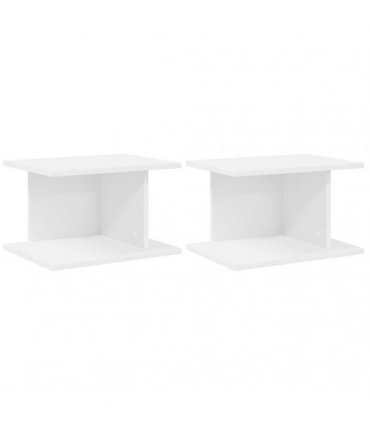 vidaXL Bedside Table 2 pcs White 40 x 30 x 25 cm Engineered Wood