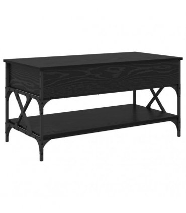 vidaXL Coffee Table Black Oak 100 x 50 x 50 cm Engineered Wood