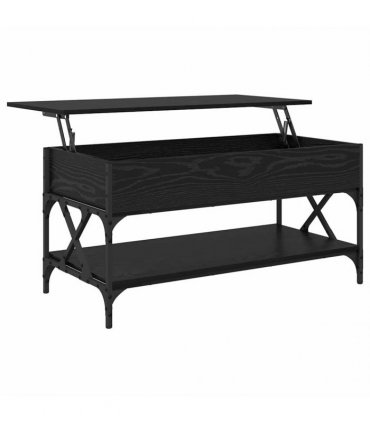 vidaXL Coffee Table Black Oak 100 x 50 x 50 cm Engineered Wood
