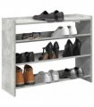 vidaXL Shoe Rack Concrete Oak 80x25x62 cm Engineered Wood