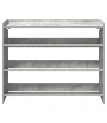 vidaXL Shoe Rack Concrete Oak 80x25x62 cm Engineered Wood