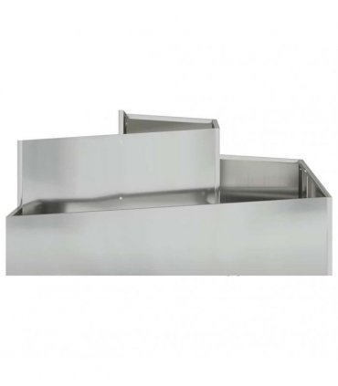 vidaXL Garden Planter Silver 100 x 100 x 50 cm Galvanised Steel
