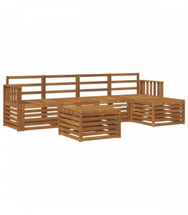 vidaXL Outdoor Sofa Set 6 pcs Natural