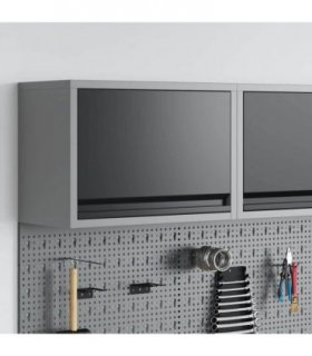 vidaXL Tool Cabinet with Storage Black and Grey 50 x 25 x 35 cm