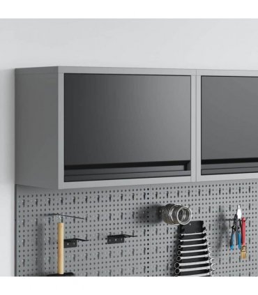 vidaXL Tool Cabinet with Storage Black and Grey 50 x 25 x 35 cm