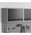 vidaXL Tool Cabinet with Storage Black and Grey 50 x 25 x 35 cm