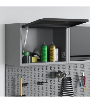 vidaXL Tool Cabinet with Storage Black and Grey 50 x 25 x 35 cm