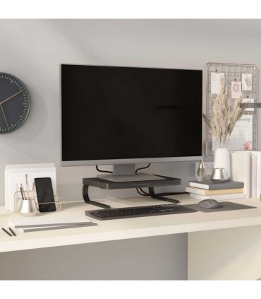 vidaXL Monitor Stand Black 37x28x11.5 cm