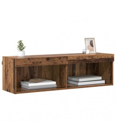 vidaXL TV Cabinet Set Old Wood 100 x 30 x 30 cm Engineered Wood