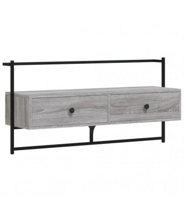 vidaXL TV Cabinet Wall-mounted Grey Sonoma 100.5x30x51 cm Engineered Wood